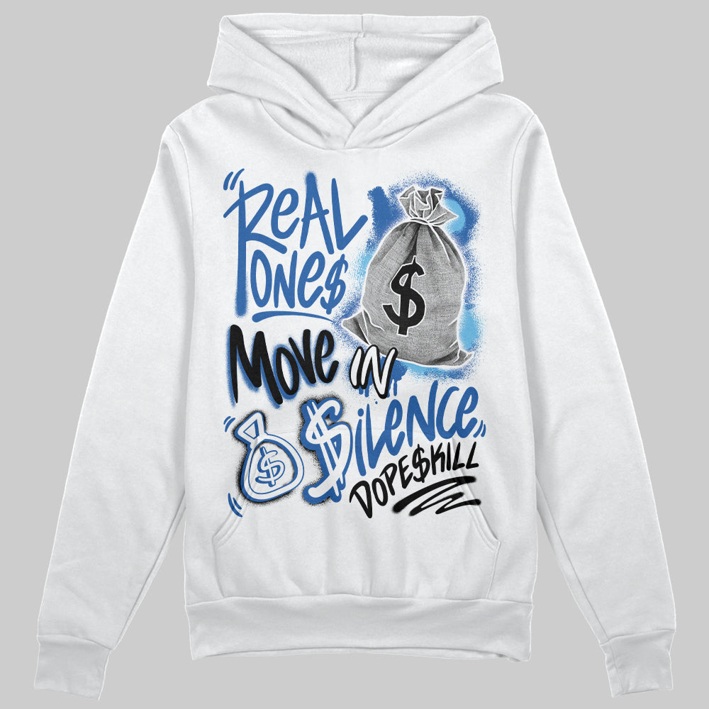 Blueberry 12s superstreetwear Hoodie Sweatshirt Real Ones Move In Silence Graphic