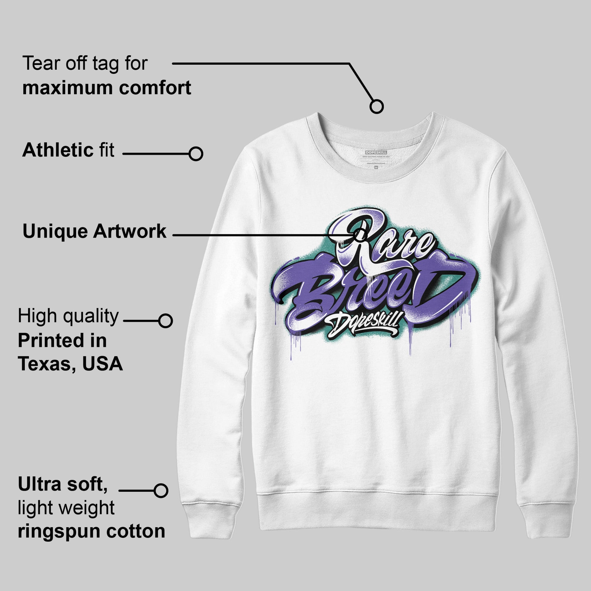 Grape 5s superstreetwear Sweatshirt Rare Breed Type Graphic