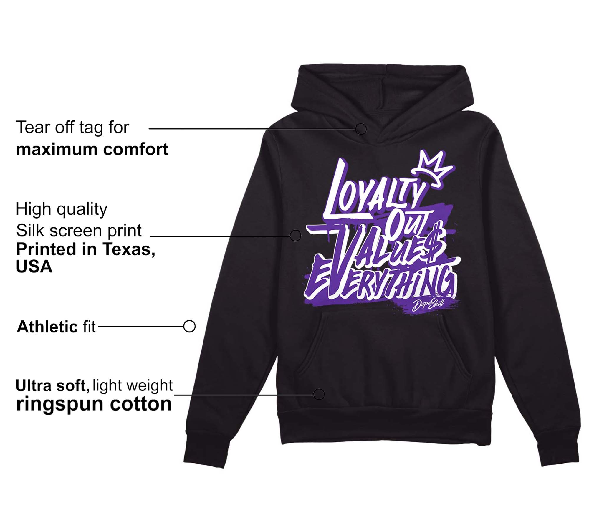 PURPLE Collection superstreetwear Hoodie Sweatshirt LOVE Graphic