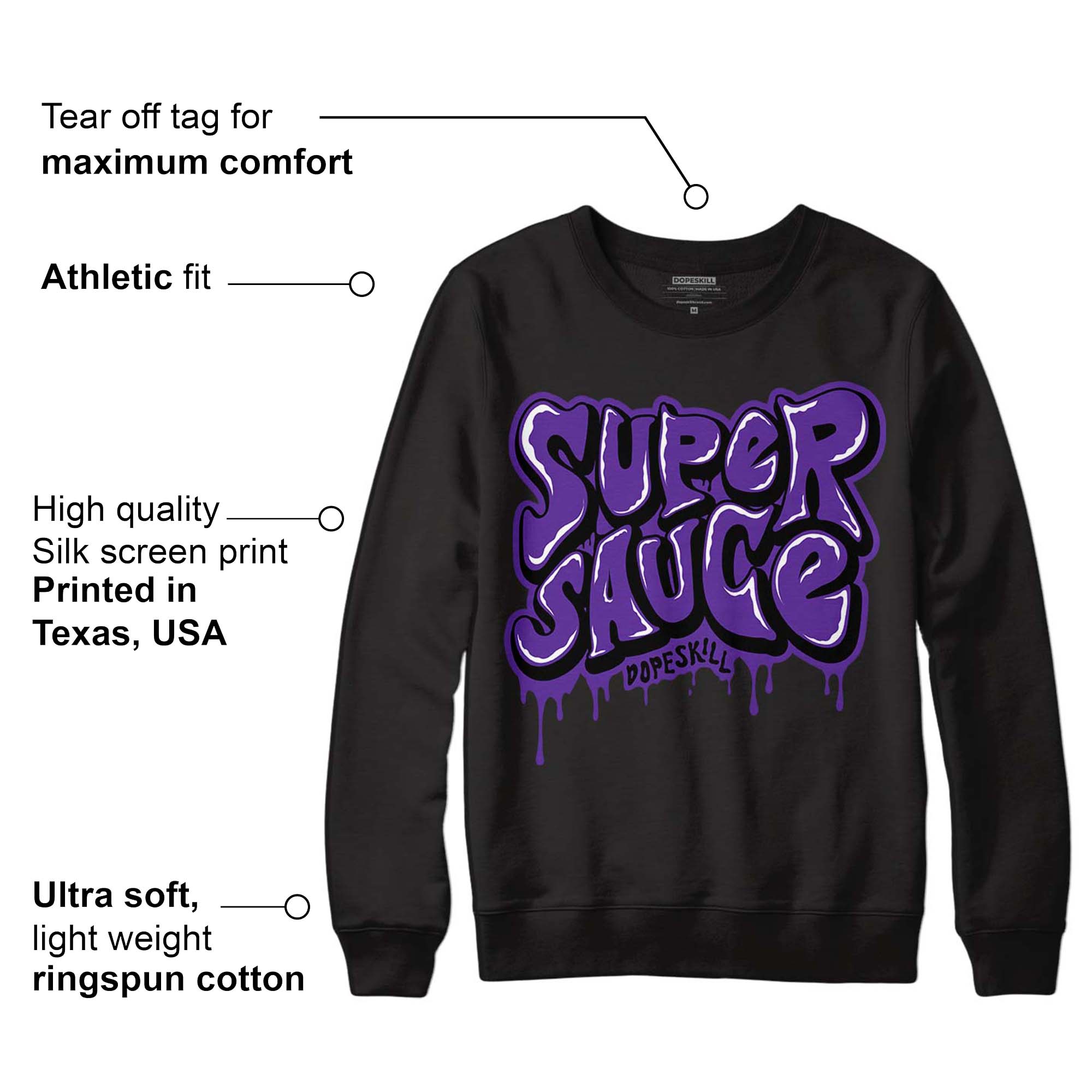 PURPLE Collection superstreetwear Sweatshirt Super Sauce Graphic