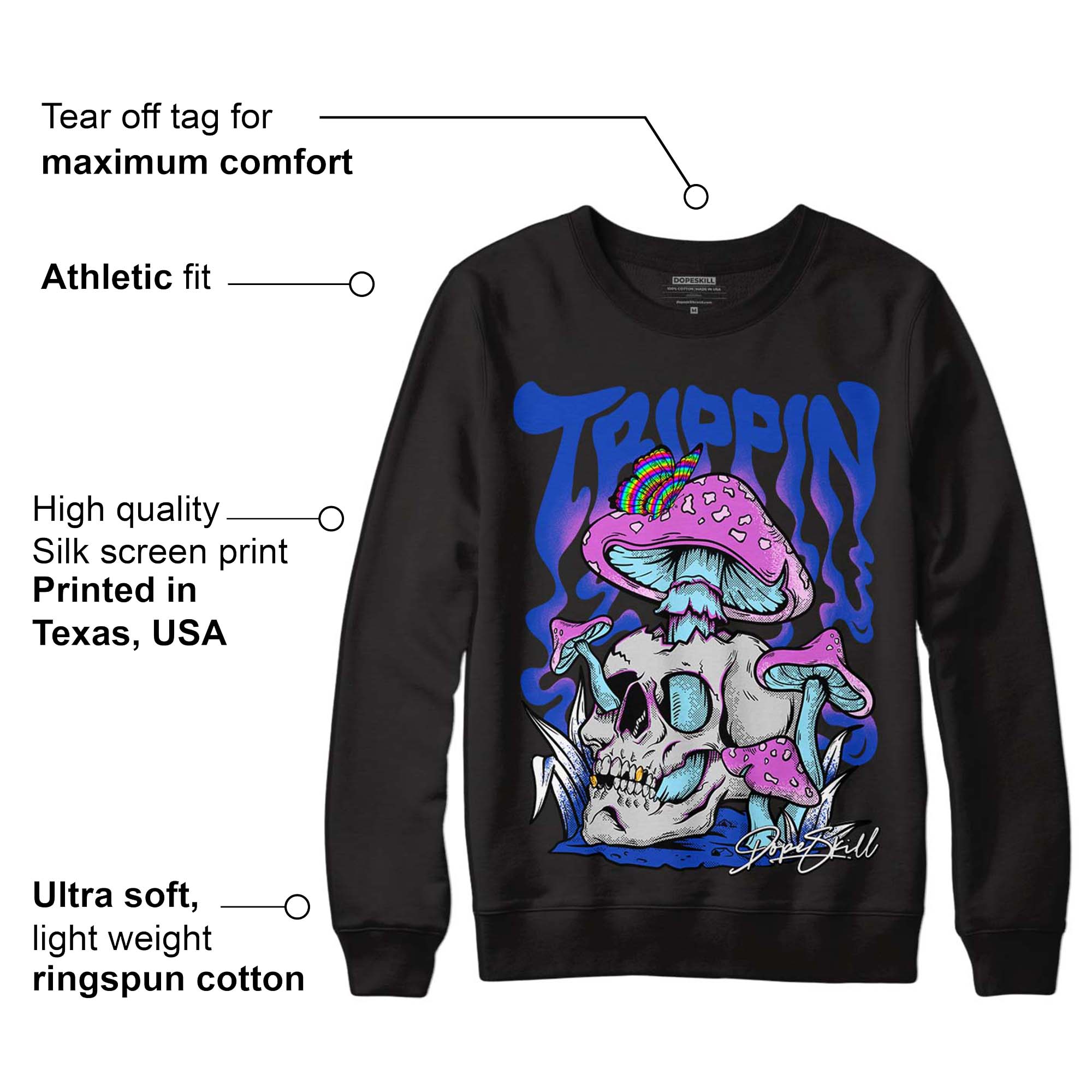 Hyper Royal 12s superstreetwear Sweatshirt Trippin Graphic