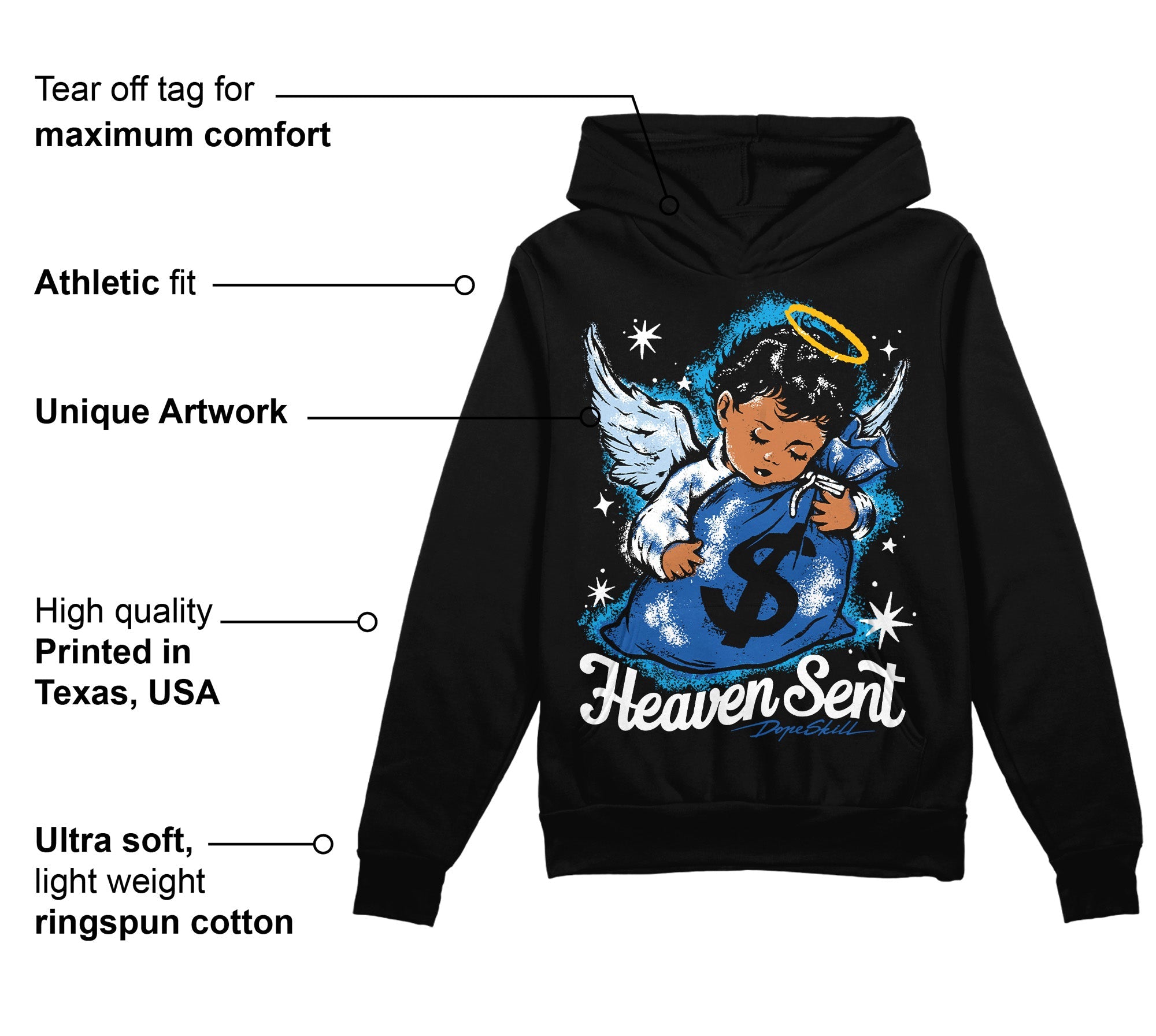 Space Jam 11s superstreetwear Hoodie Sweatshirt Heaven Sent Graphic