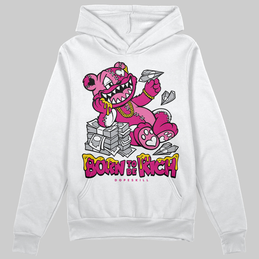 Rick RO Pink Leather Sneakers superstreetwear Hoodie Sweatshirt Born To Be Rich Graphic