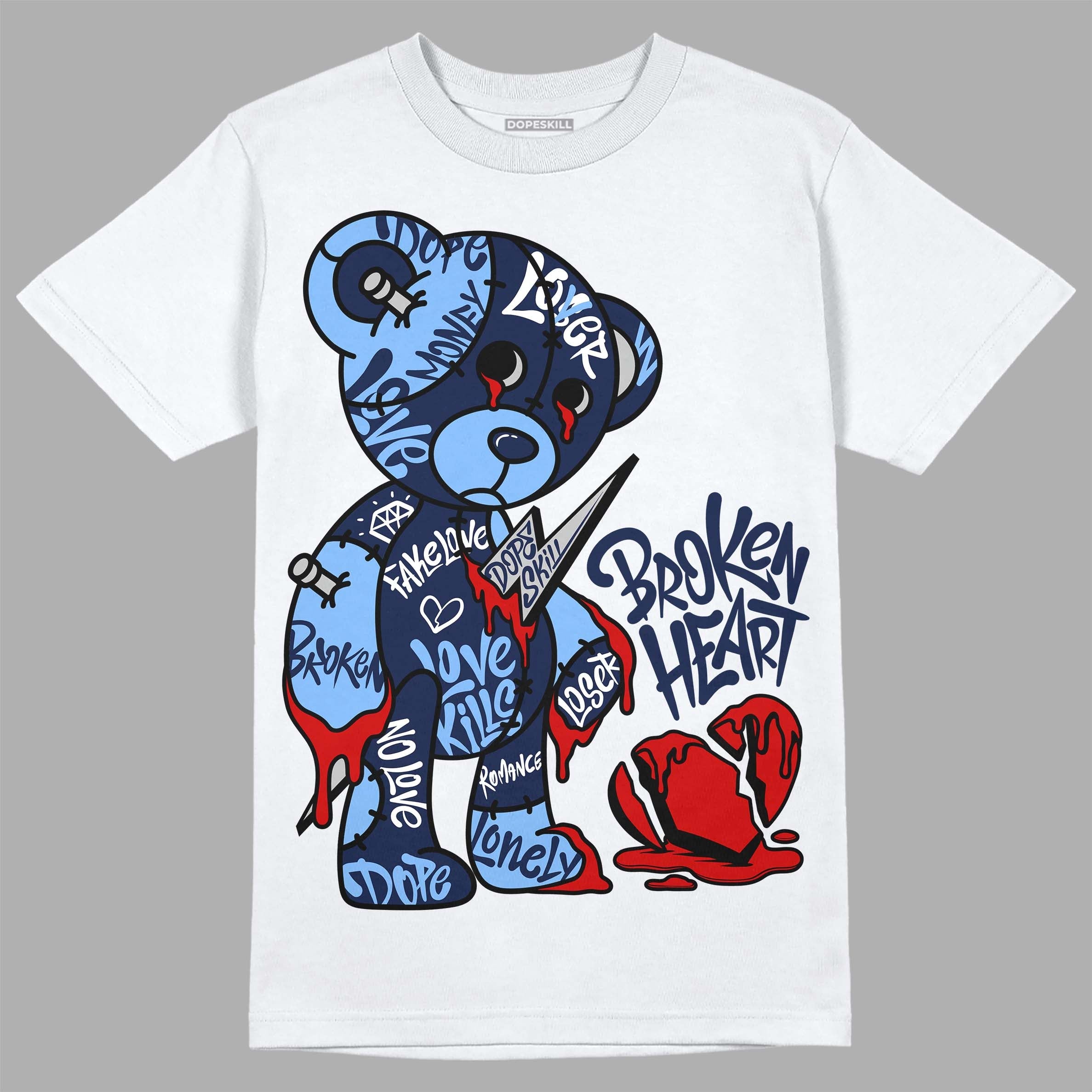 Midnight Navy 5s superstreetwear T-Shirt Broken Heart Graphic