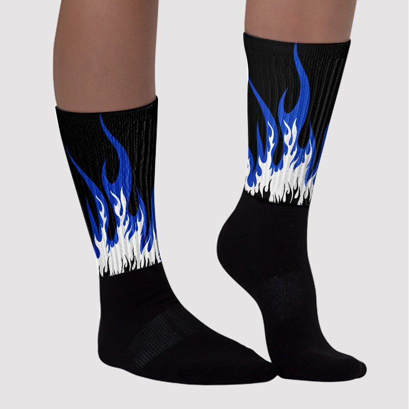 FIRE Sublimated Socks Match Hyper Royal 12s