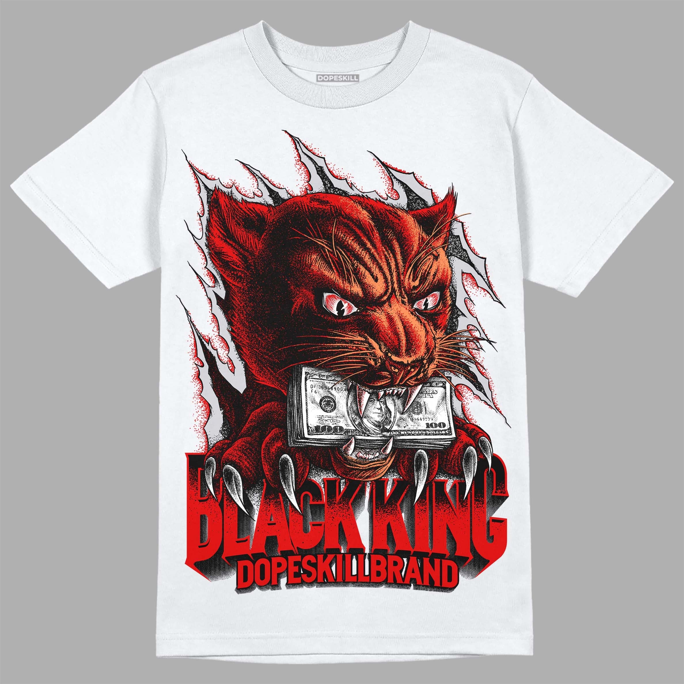 Red Cement 4S superstreetwear T-Shirt Black King Graphic