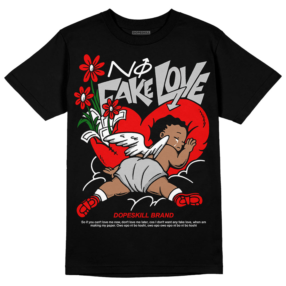 Cherry 12s superstreetwear T-Shirt No Fake Love Graphic