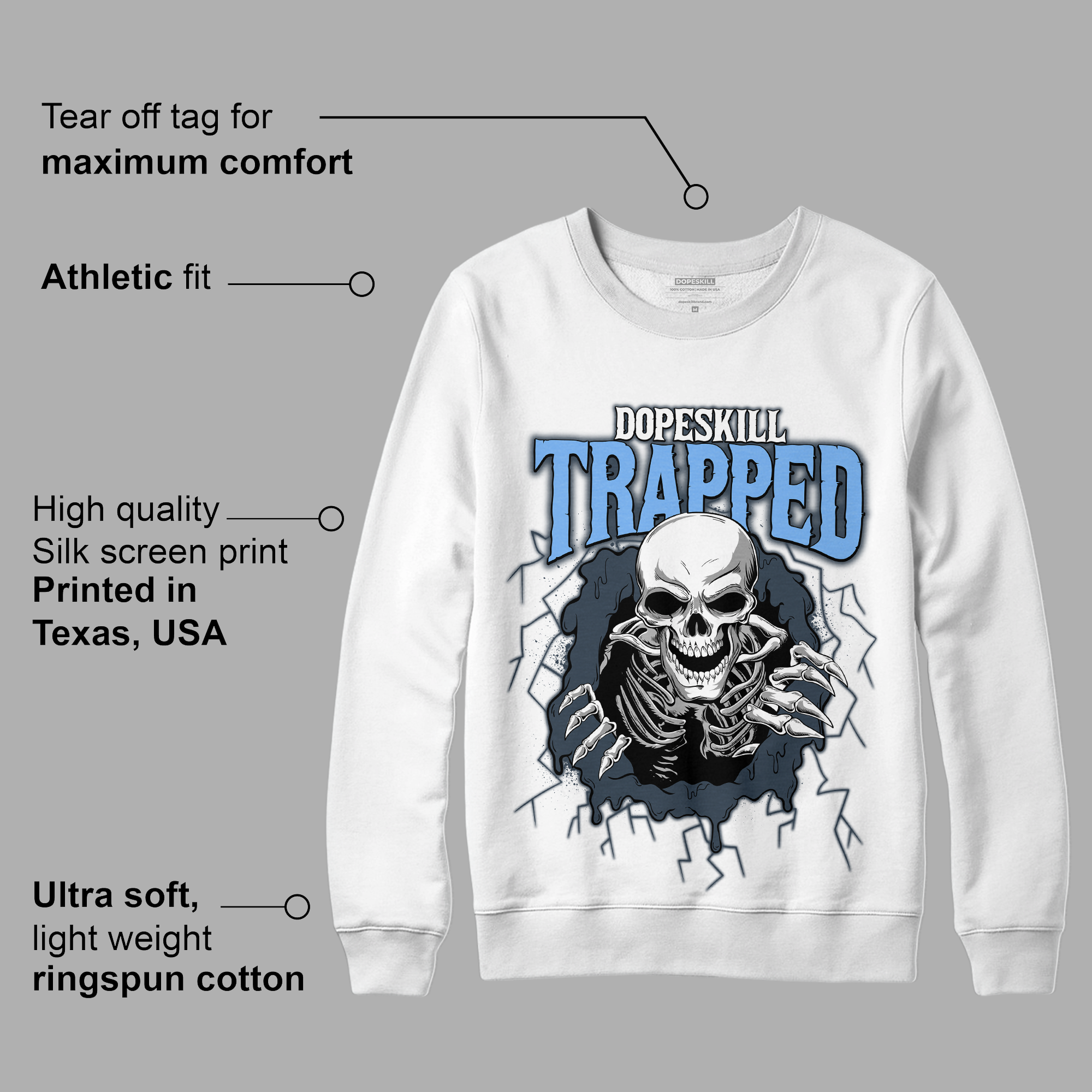 AJ 6 Midnight Navy superstreetwear Sweatshirt Trapped Halloween Graphic