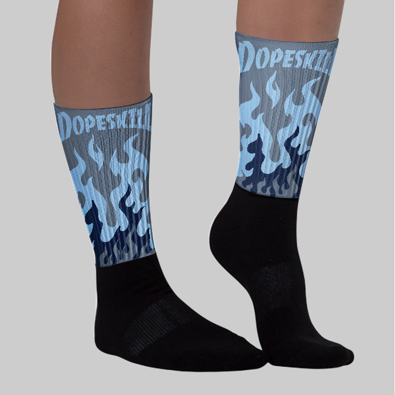 9060 Grey Day superstreetwear Sublimated Socks FIRE Graphic