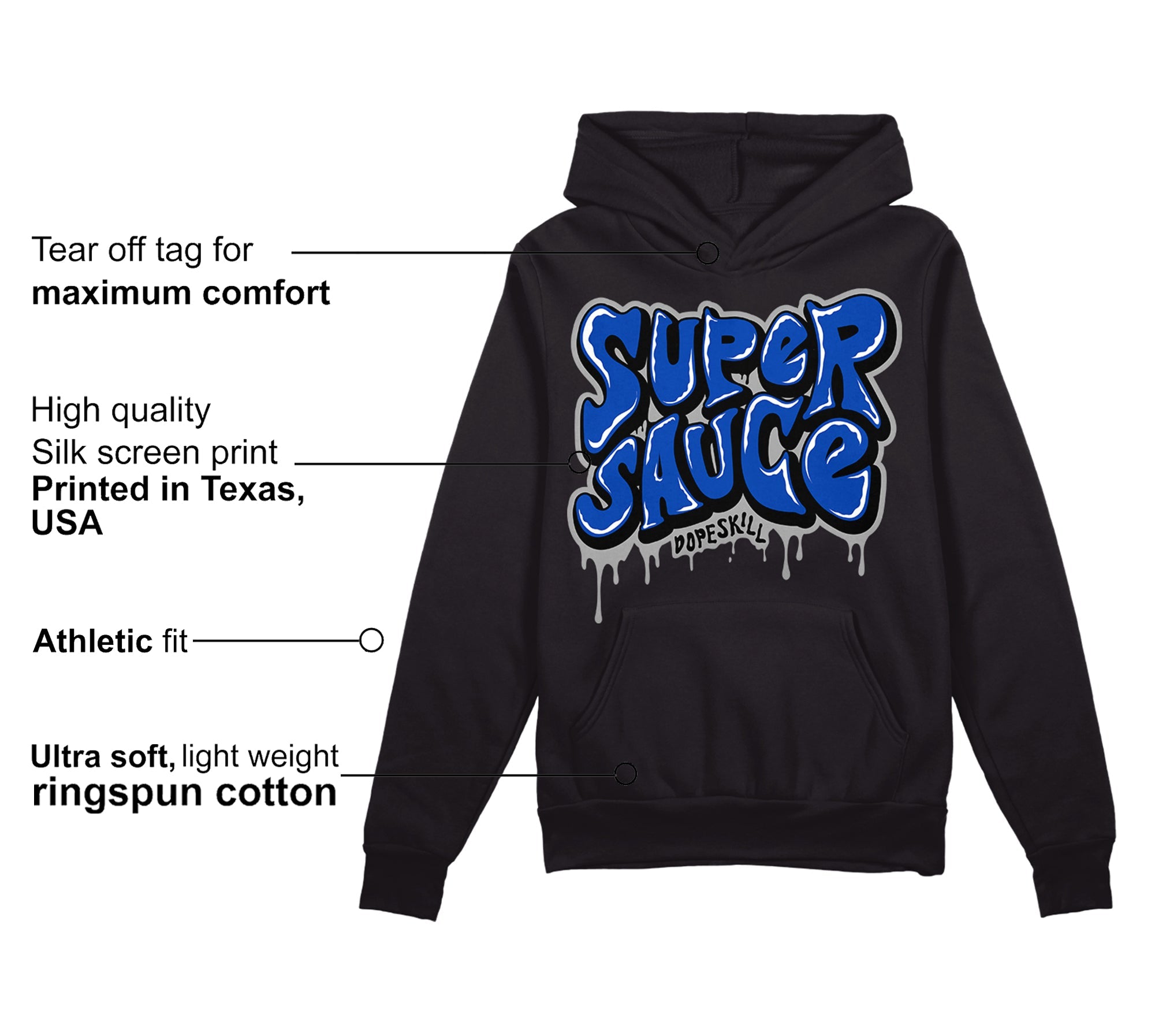 Racer Blue 5s superstreetwear Hoodie Sweatshirt Super Sauce Graphic