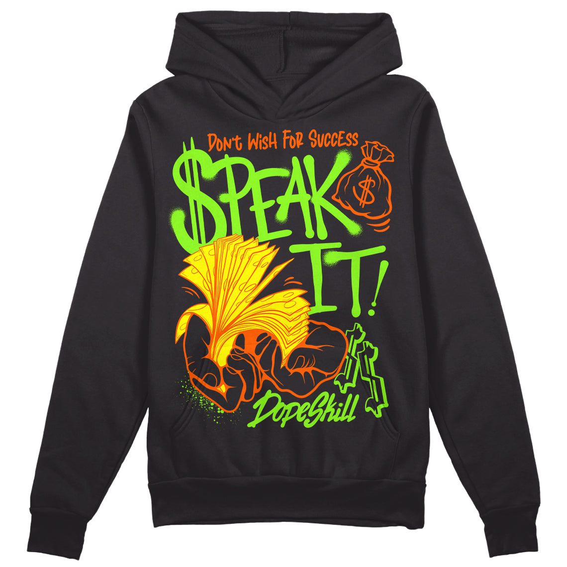 Neon Green Collection superstreetwear Hoodie Sweatshirt Speak It Graphic