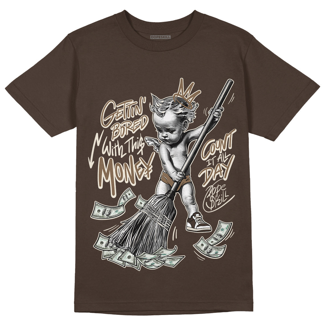 AJ 1 Low OG a??Reverse Mochaa?? superstreetwear Ridgerock T-shirt Gettin Bored With This Money Graphic