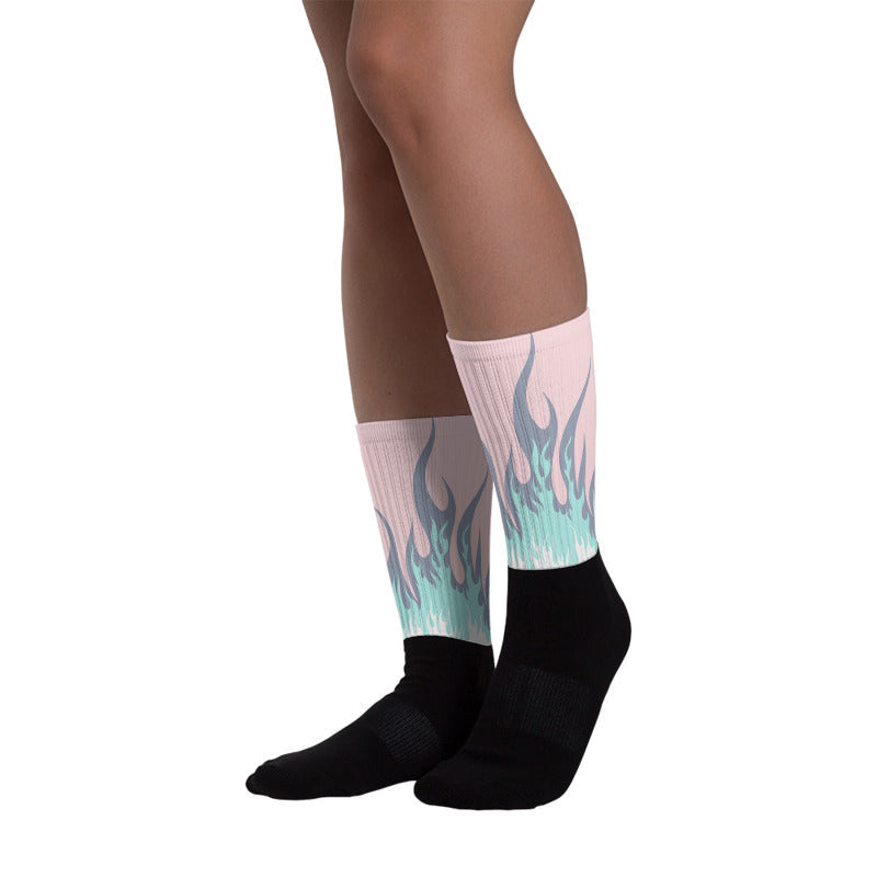 FIRE Sublimated Socks Match AJ 5 Easter