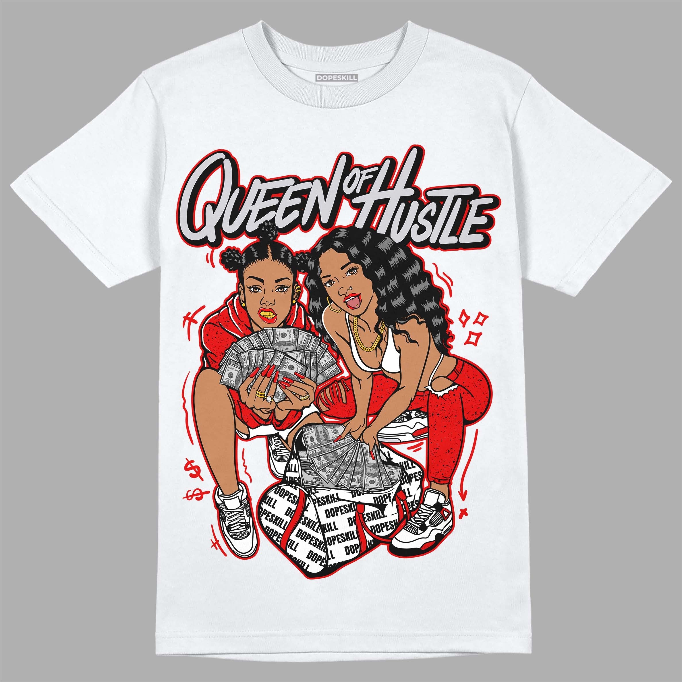 Red Cement 4S superstreetwear T-Shirt Queen Of Hustle Graphic