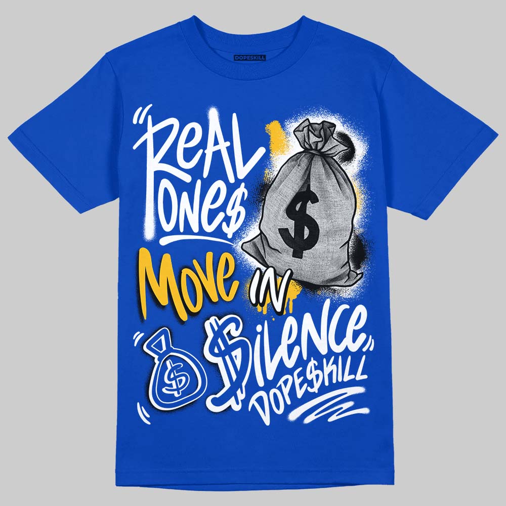 Blueberry 12s superstreetwear Royal T-shirt Real Ones Move In Silence Graphic