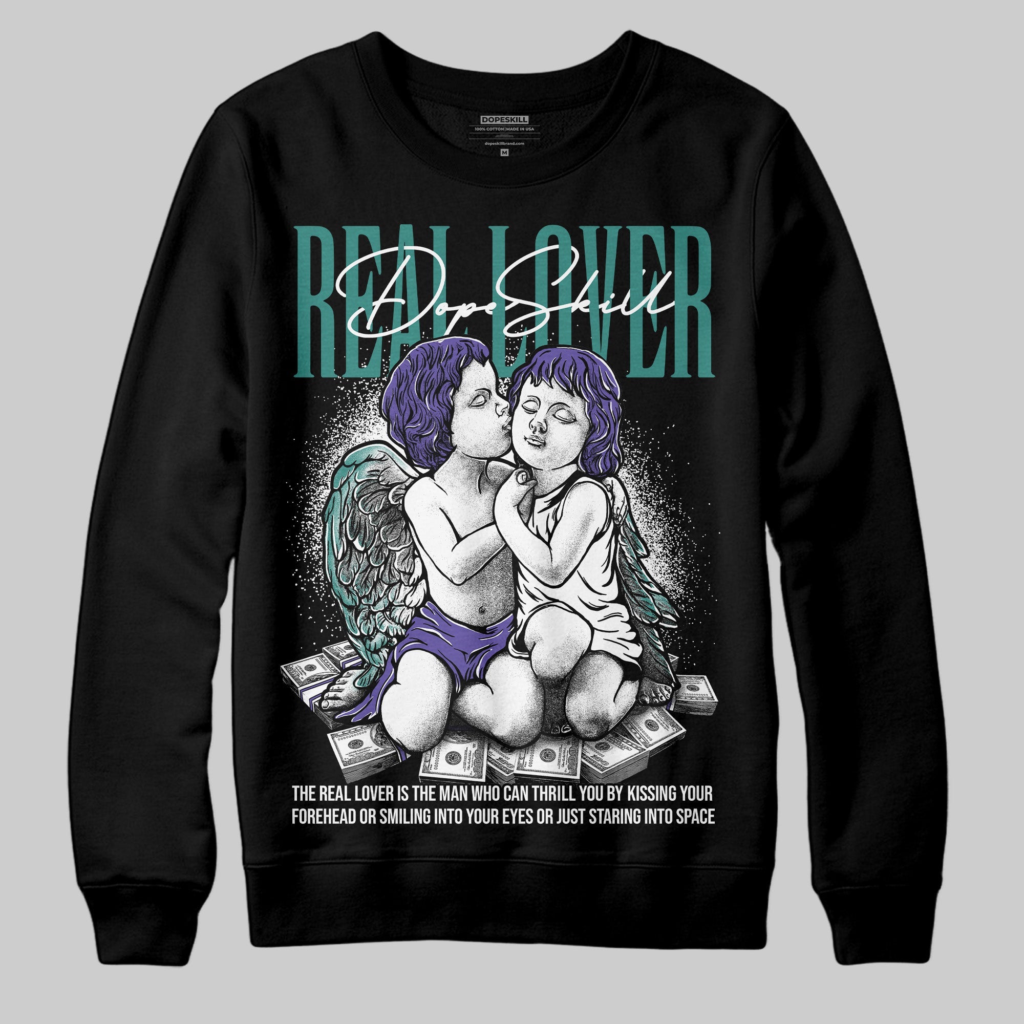 Grape 5s superstreetwear Sweatshirt Real Lover Graphic