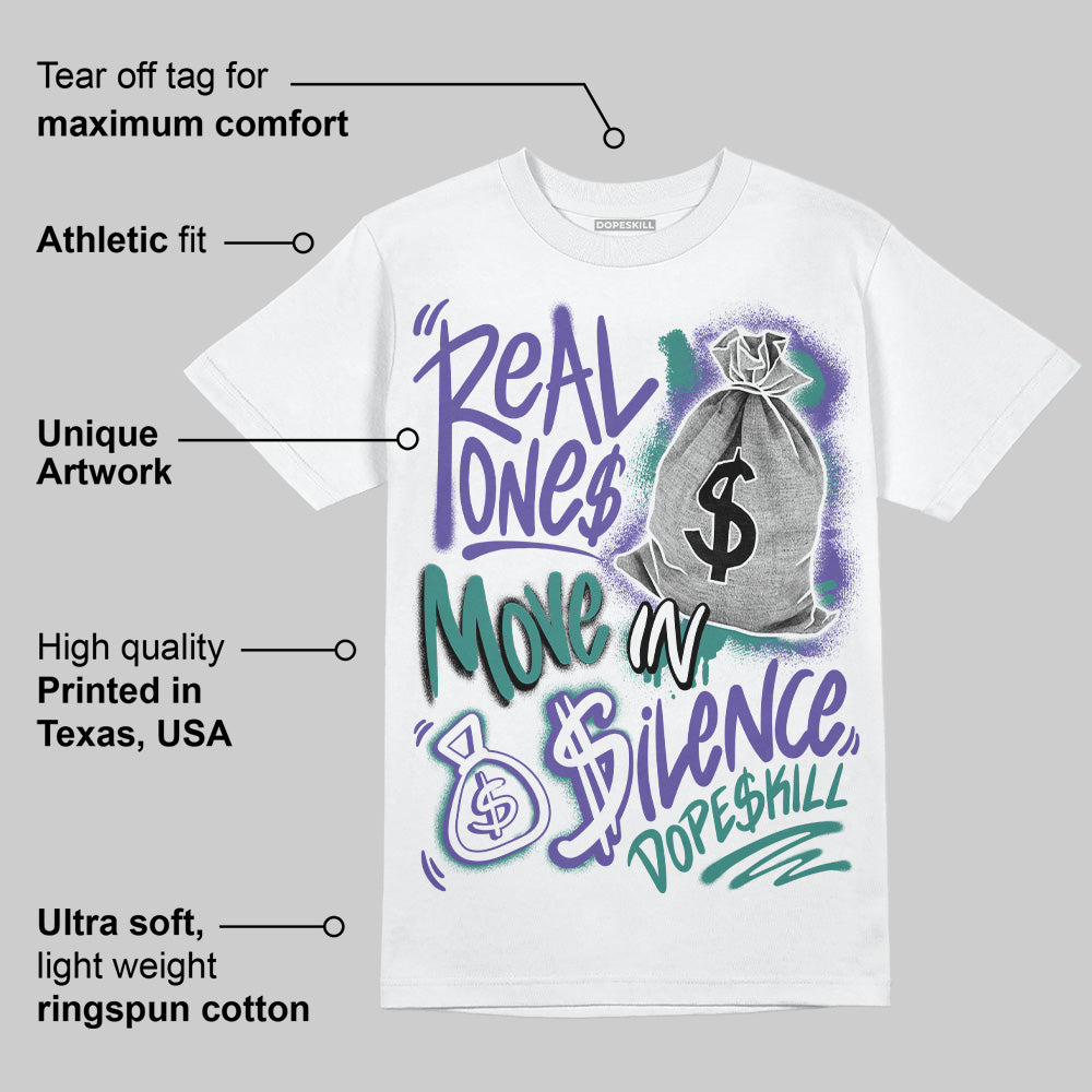 Grape 5s superstreetwear T-Shirt Real Ones Move In Silence Graphic