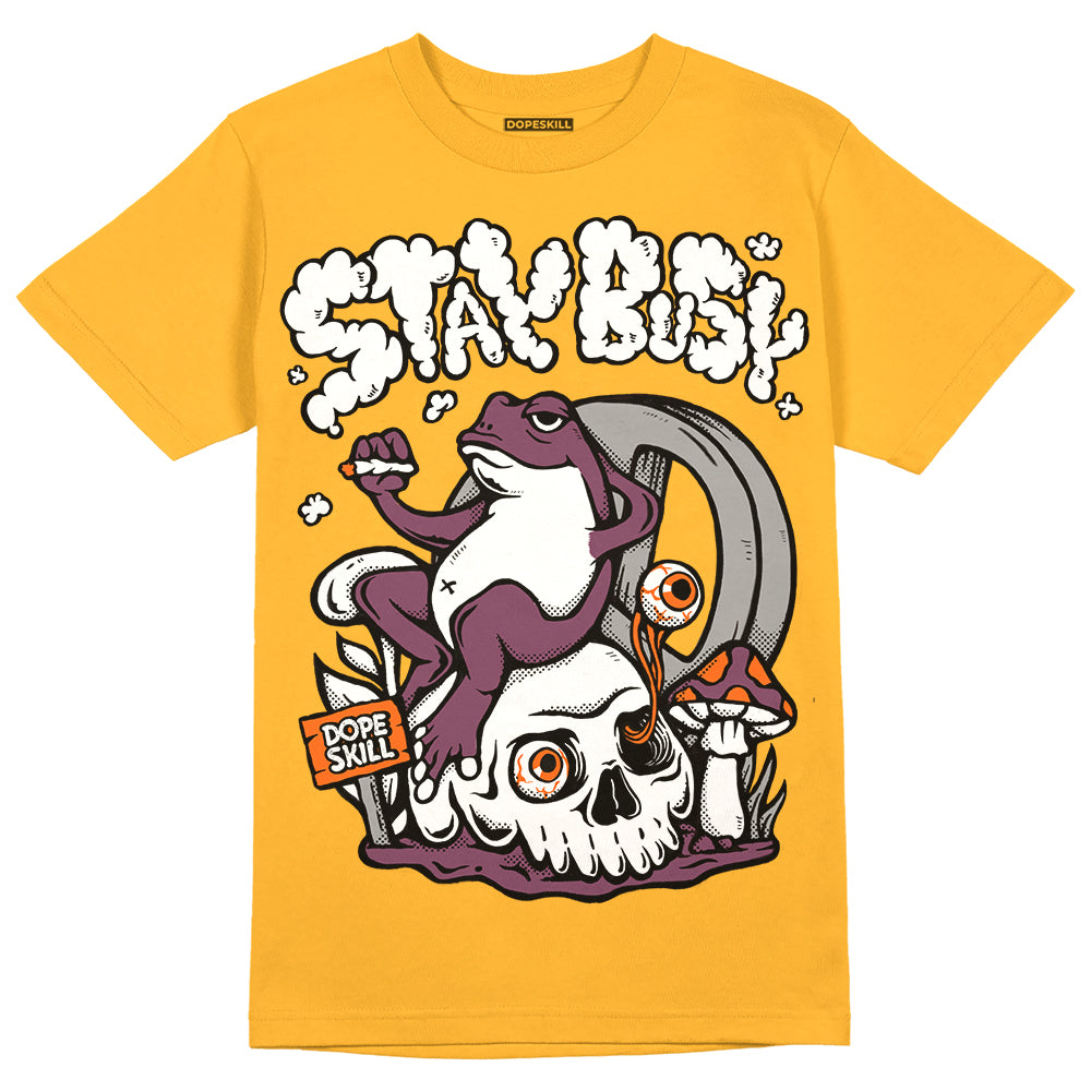 Brotherhood 1s High OG superstreetwear University Gold T-shirt Stay Busy Graphic