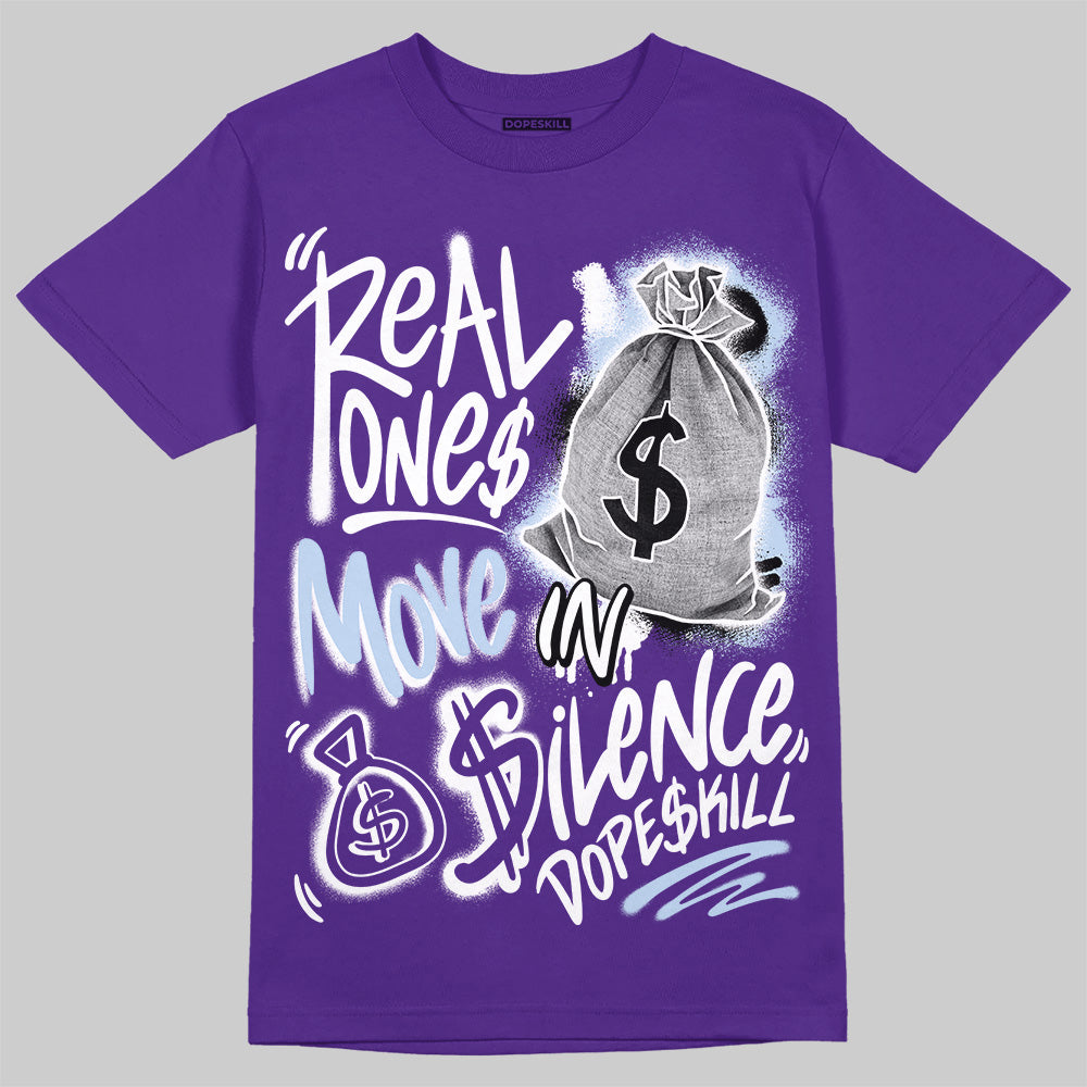 Grape 5s superstreetwear T-Shirt Real Ones Move In Silence Graphic