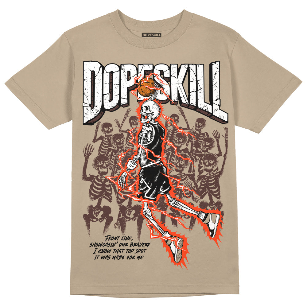 Latte 1s superstreetwear Medium Brown T-shirt Thunder Dunk Graphic