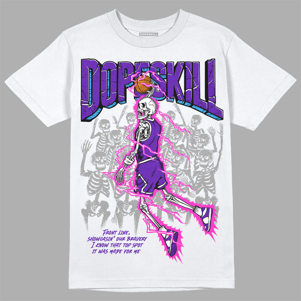 Dunk Purple Championship Court White superstreetwear T-Shirt Thunder Dunk Graphic