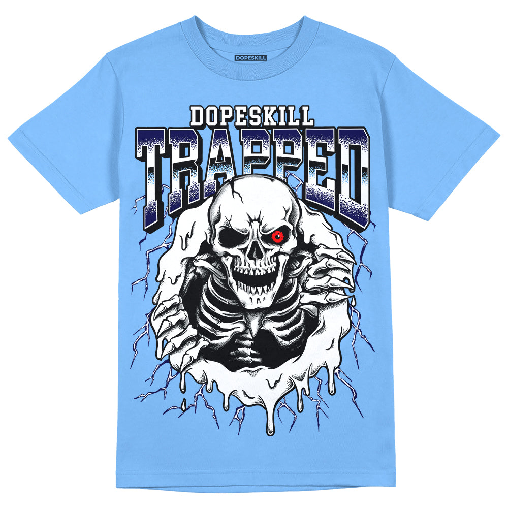 Powder Blue 9s superstreetwear Sky Blue T-shirt Trapped Halloween Graphic