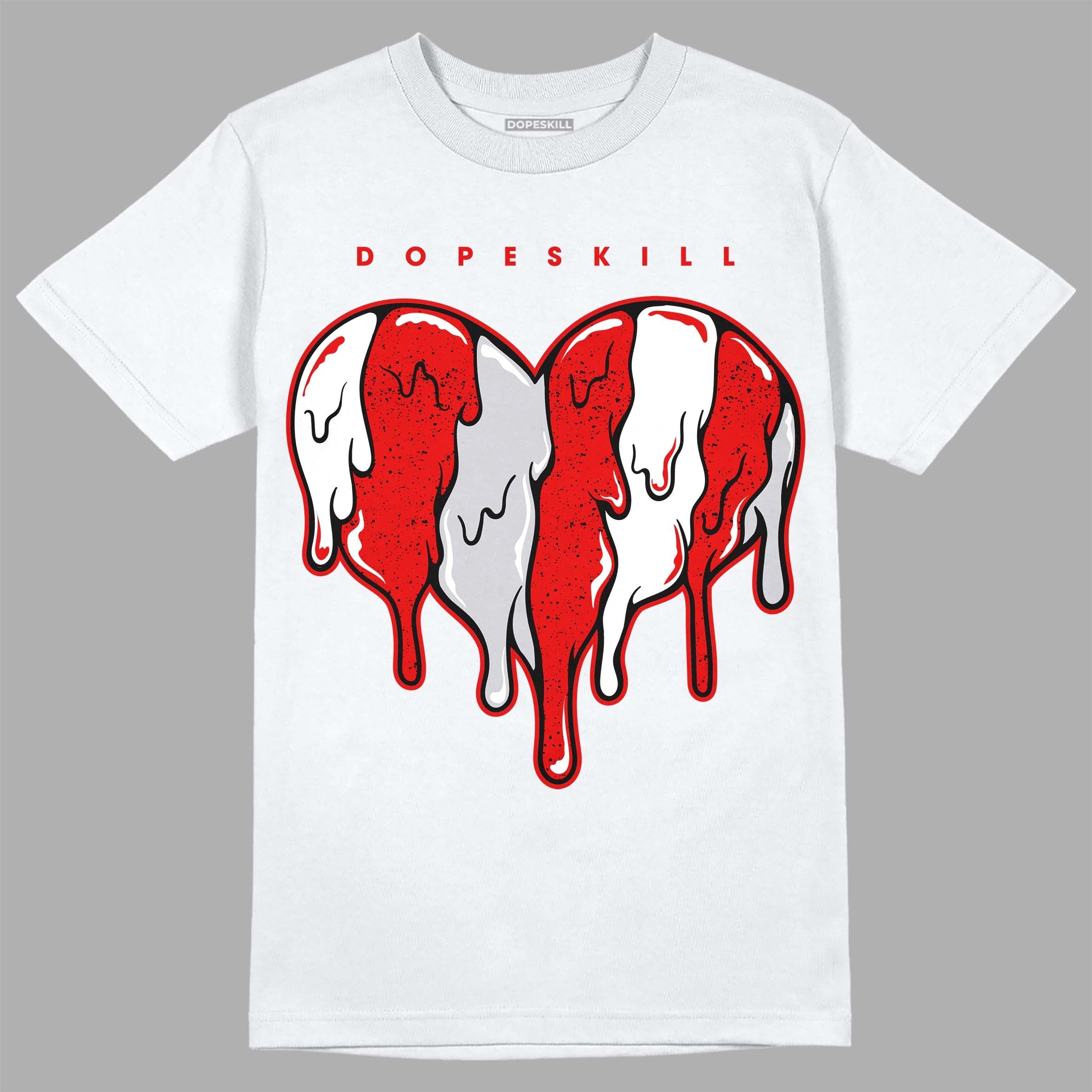Red Cement 4S superstreetwear T-Shirt Slime Drip Heart Graphic