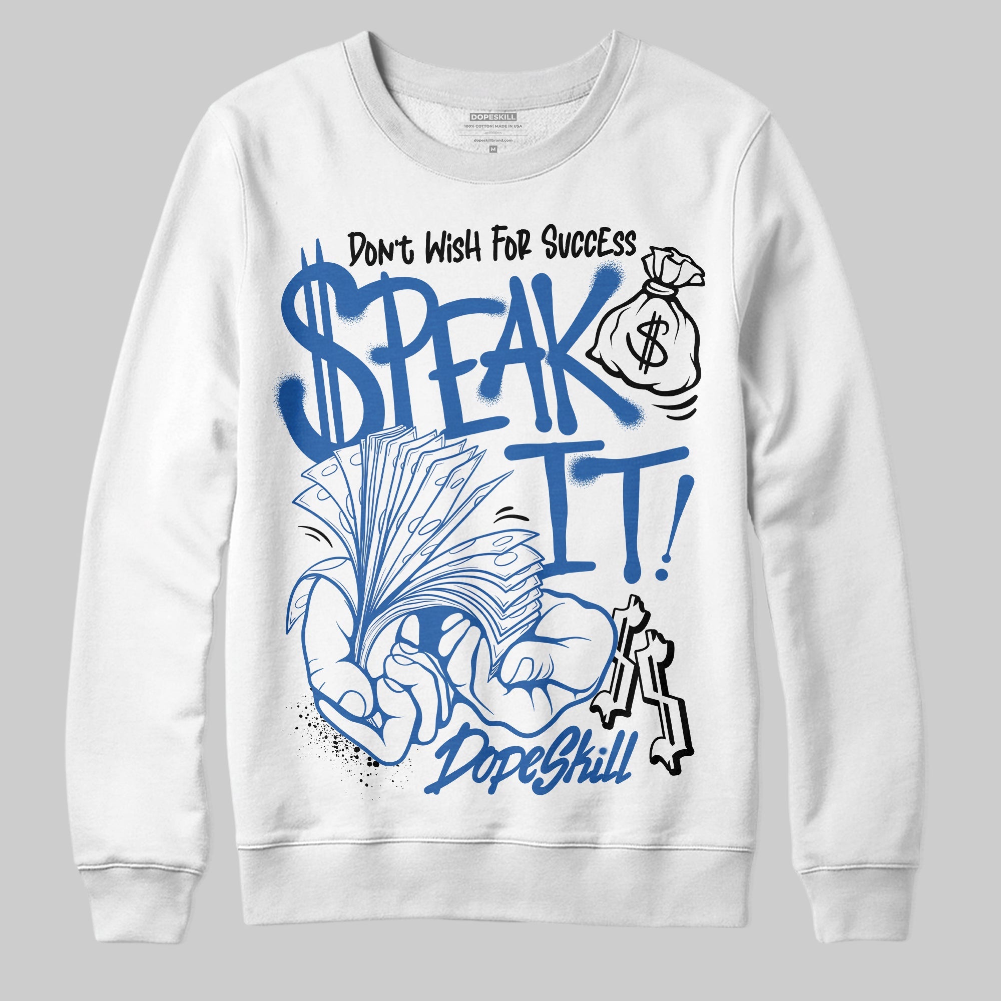 Blueberry 12s superstreetwear Sweatshirt Speak It Graphic