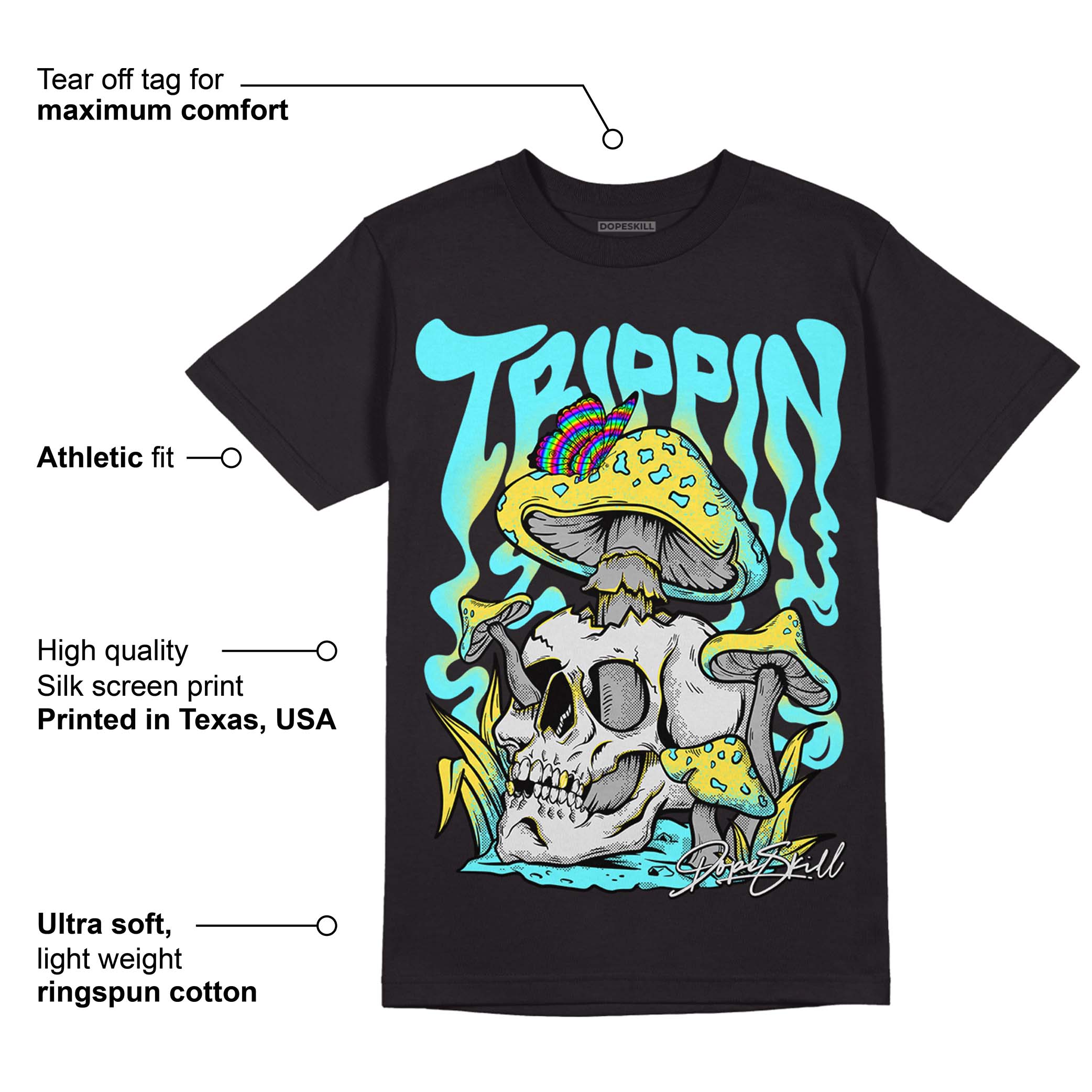 Aqua 5s superstreetwear T-Shirt Trippin Graphic