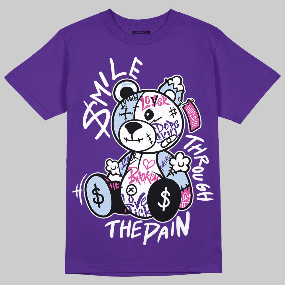 Grape 5s superstreetwear T-Shirt Smile Through The Pain Graphic