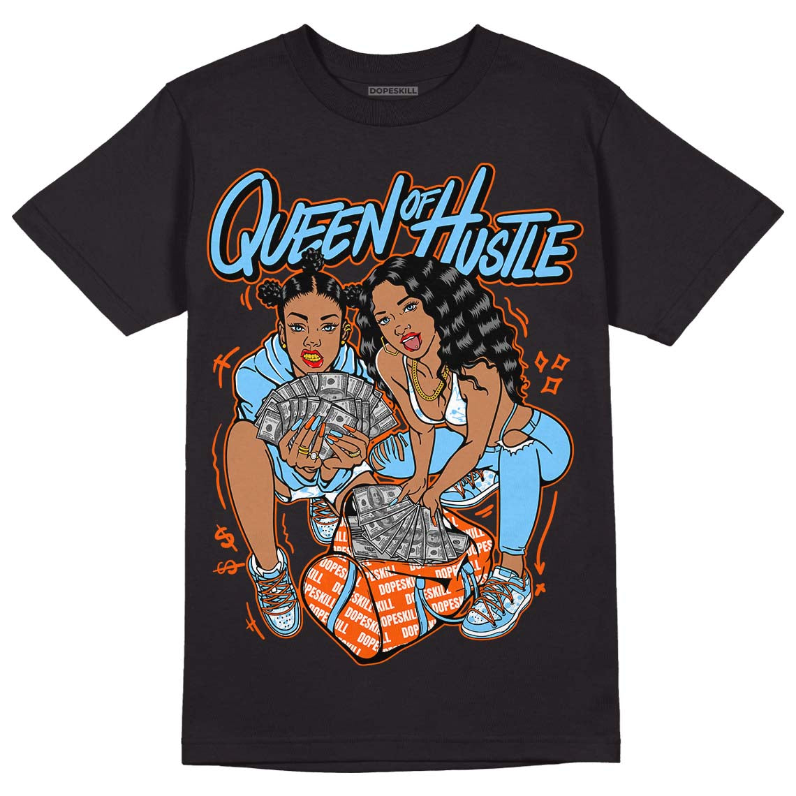 Dunk Low Futura University Blue superstreetwear T-Shirt Queen Of Hustle Graphic