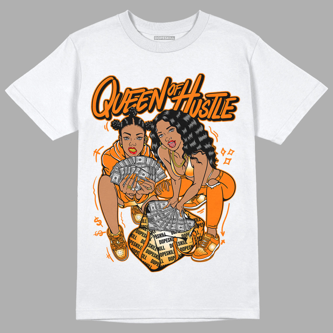 Dunk Low Magma Orange superstreetwear T-Shirt Queen Of Hustle Graphic