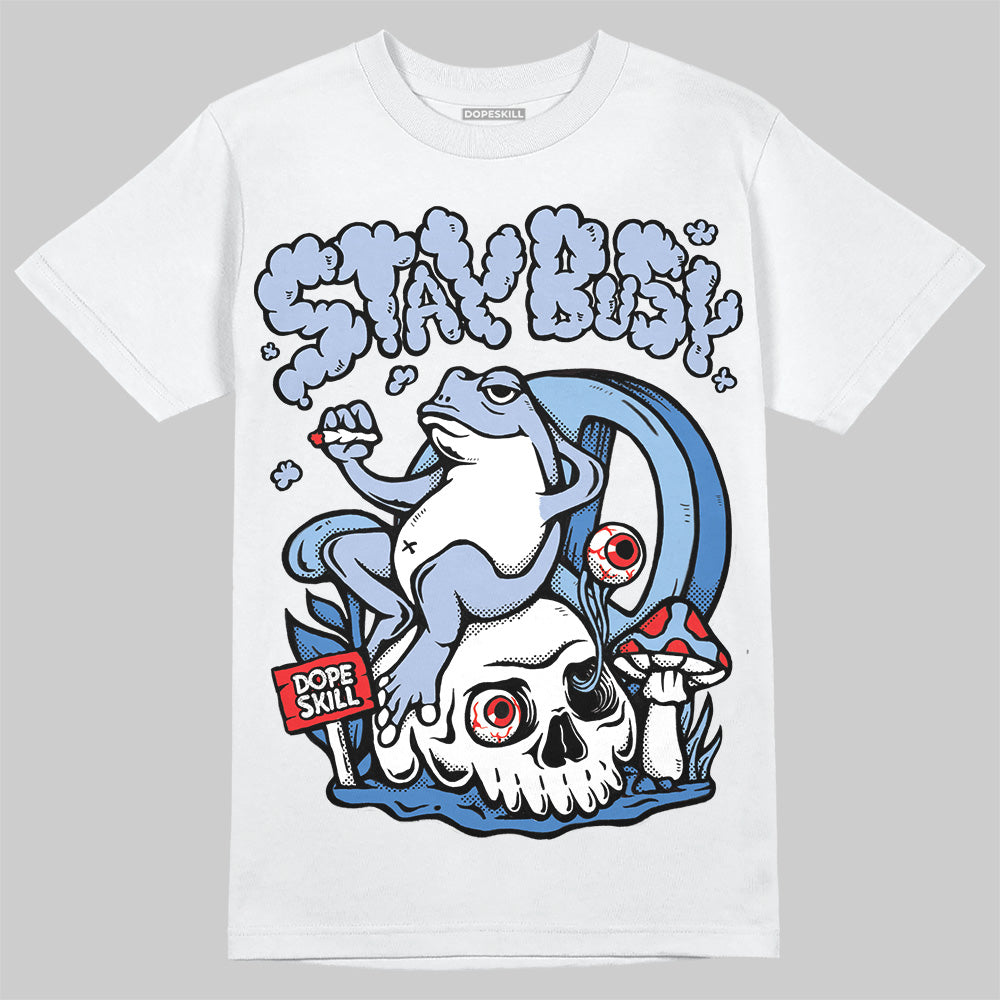 Women's Runner Sneaker Light Blue superstreetwear T-Shirt Stay Busy Graphic