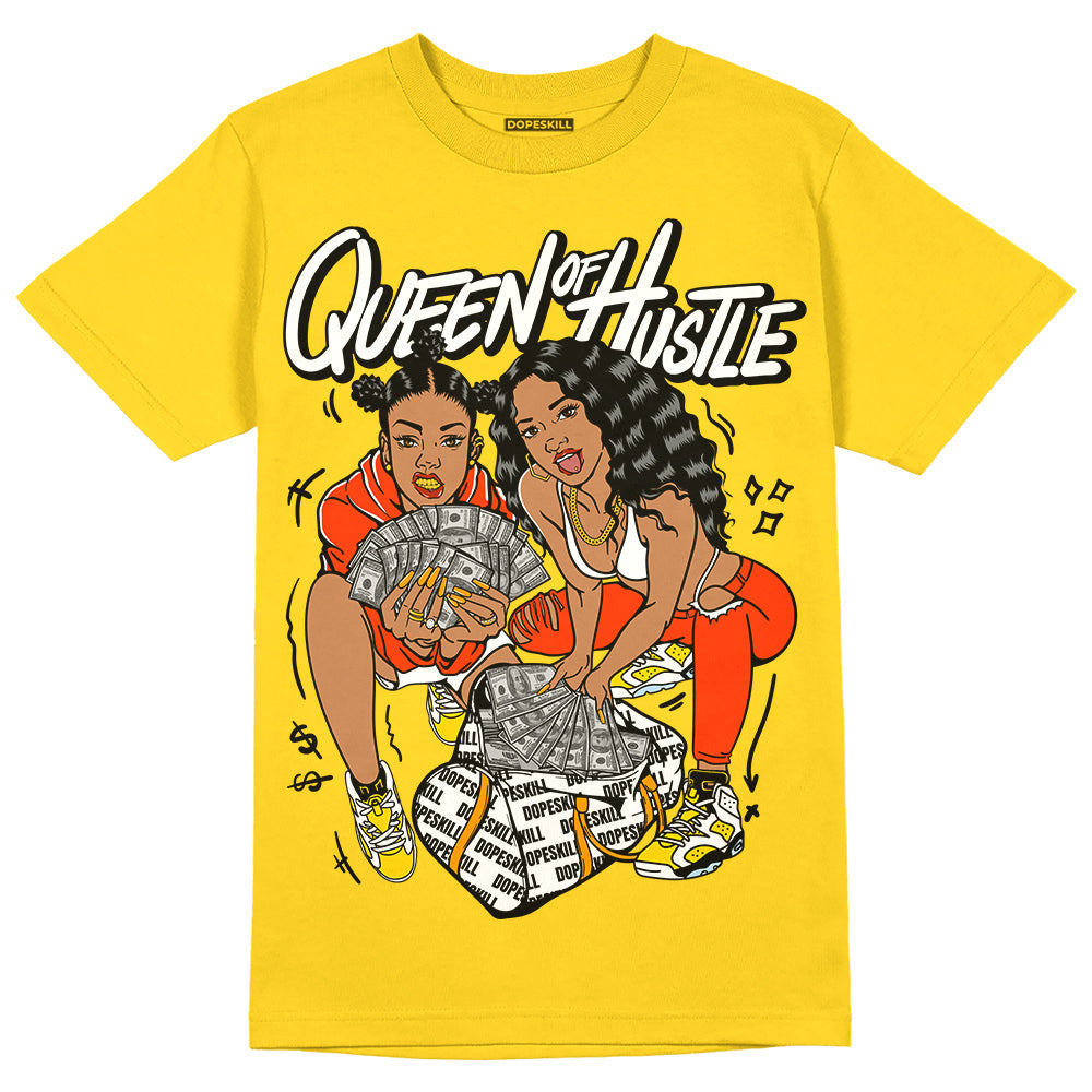 Yellow Ochre 6s superstreetwear Yellow T-shirt Queen Of Hustle Graphic