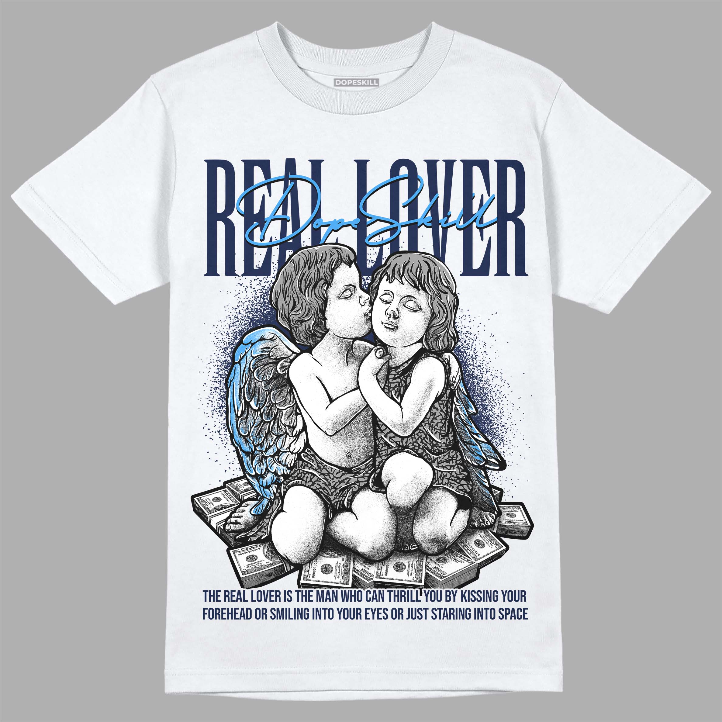 Midnight Navy 3s superstreetwear T-Shirt Real Lover Graphic