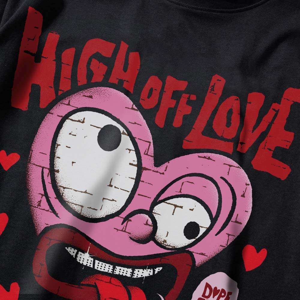 Valentine's Day Collection superstreetwear Premium T-Shirt High Off Love Graphic