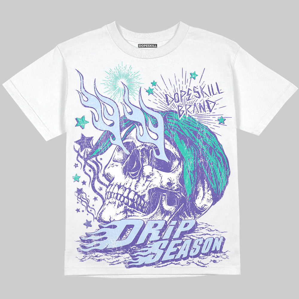 Grape 5s superstreetwear Oversize Print T-Shirt Drip Season Graphic