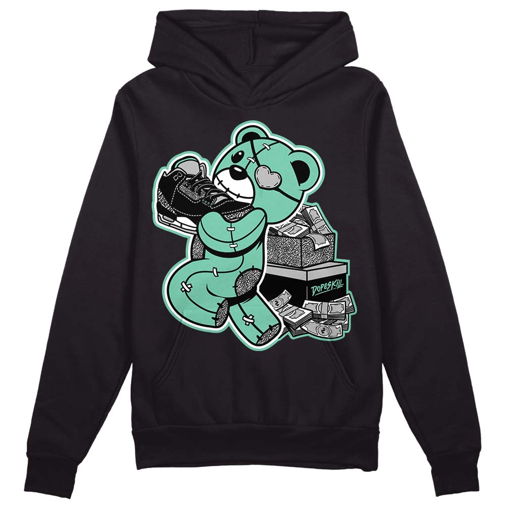 Green Glow 3s superstreetwear Hoodie Sweatshirt Bear Steals Sneaker Graphic