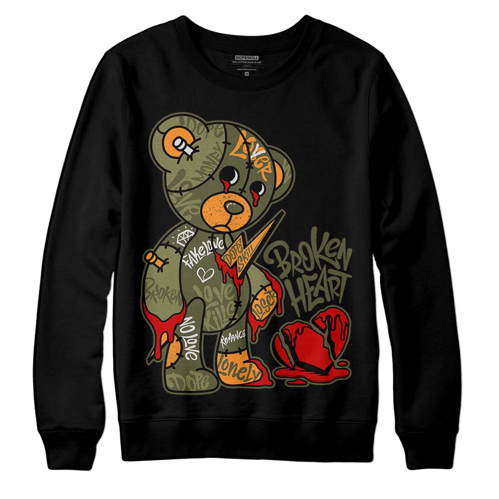 Olive 5s superstreetwear Sweatshirt Broken Heart Graphic