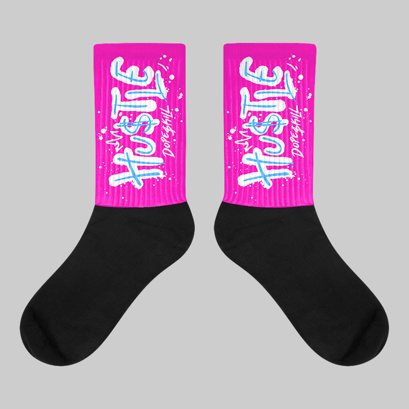 Dunk Active Fuchsia superstreetwear Sublimated Socks Hustle Graphic