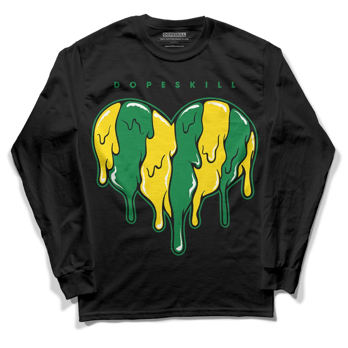 Dunk Low Reverse Brazil superstreetwear Long Sleeve T-Shirt Slime Drip Heart Graphic