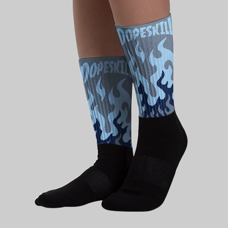 9060 Grey Day superstreetwear Sublimated Socks FIRE Graphic