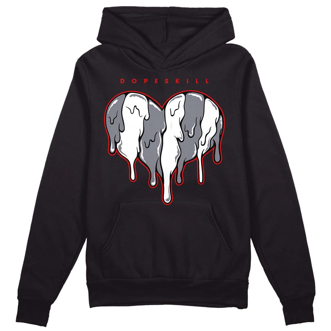 Fire Red 9s superstreetwear Hoodie Sweatshirt Slime Drip Heart Graphic