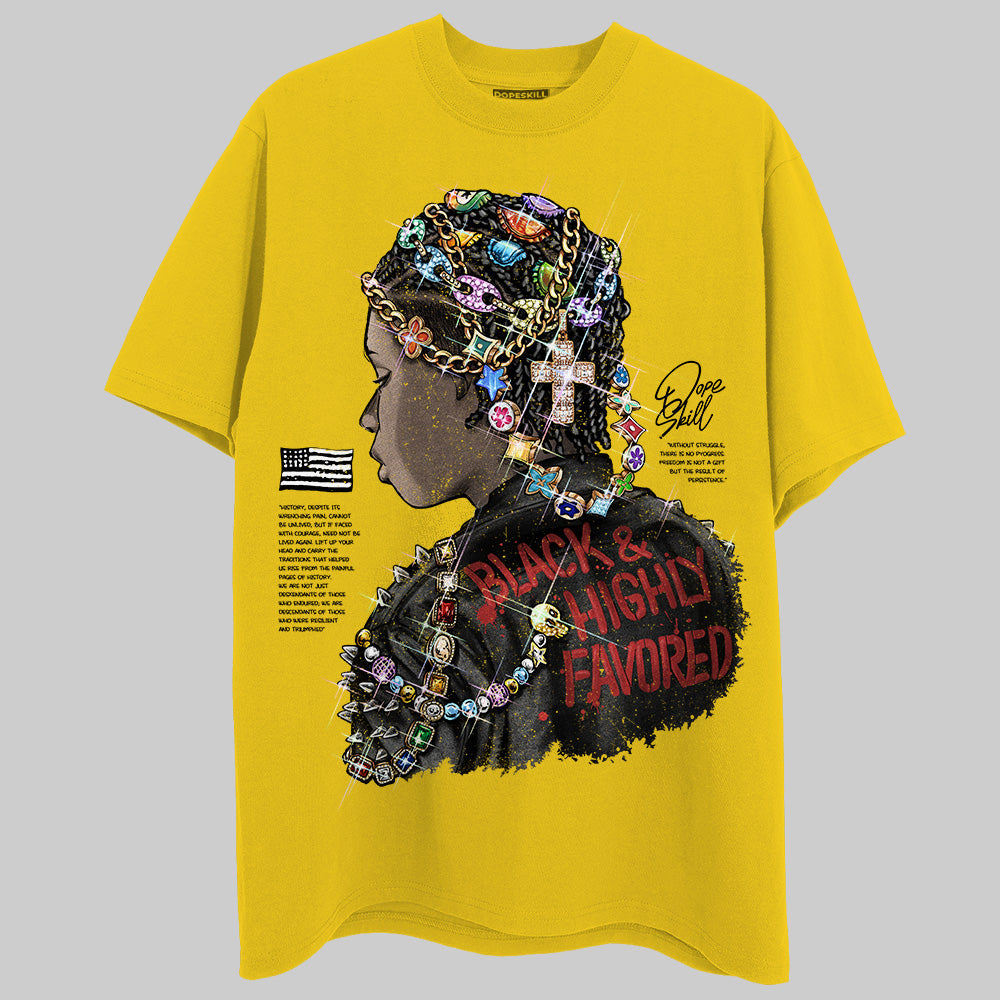Black and Highly Favored Graphic Unisex superstreetwear T-shirt