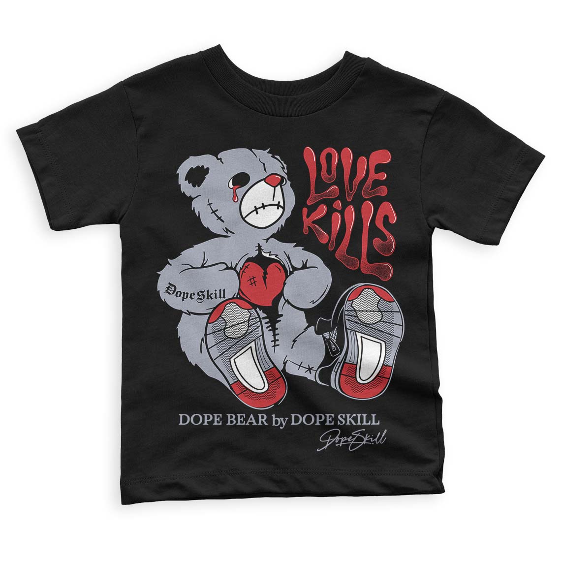 Bred Reimagined 4s superstreetwear Toddler Kids T-shirt Love Kills Graphic