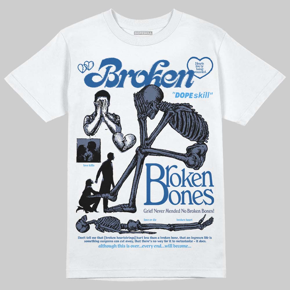 Diffused Blue 11s DopeSkill T-Shirt Broken Bones Graphic
