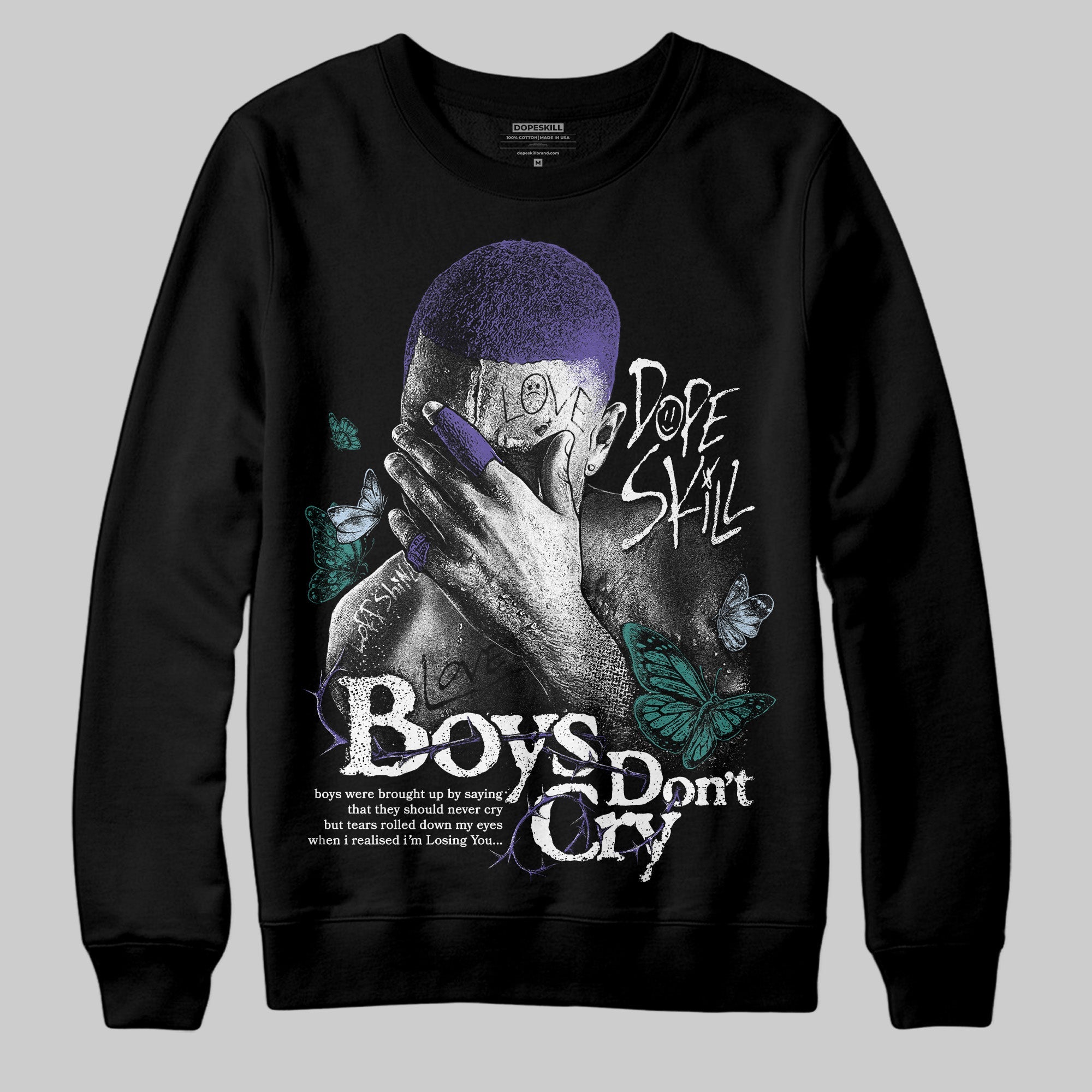 Grape 5s superstreetwear Sweatshirt Boys Don't Cry Graphic