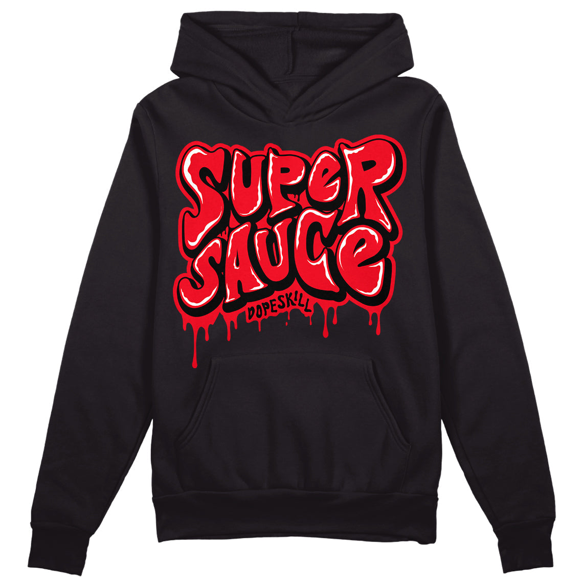 Red Thunder 4s superstreetwear Hoodie Sweatshirt Super Sauce Graphic