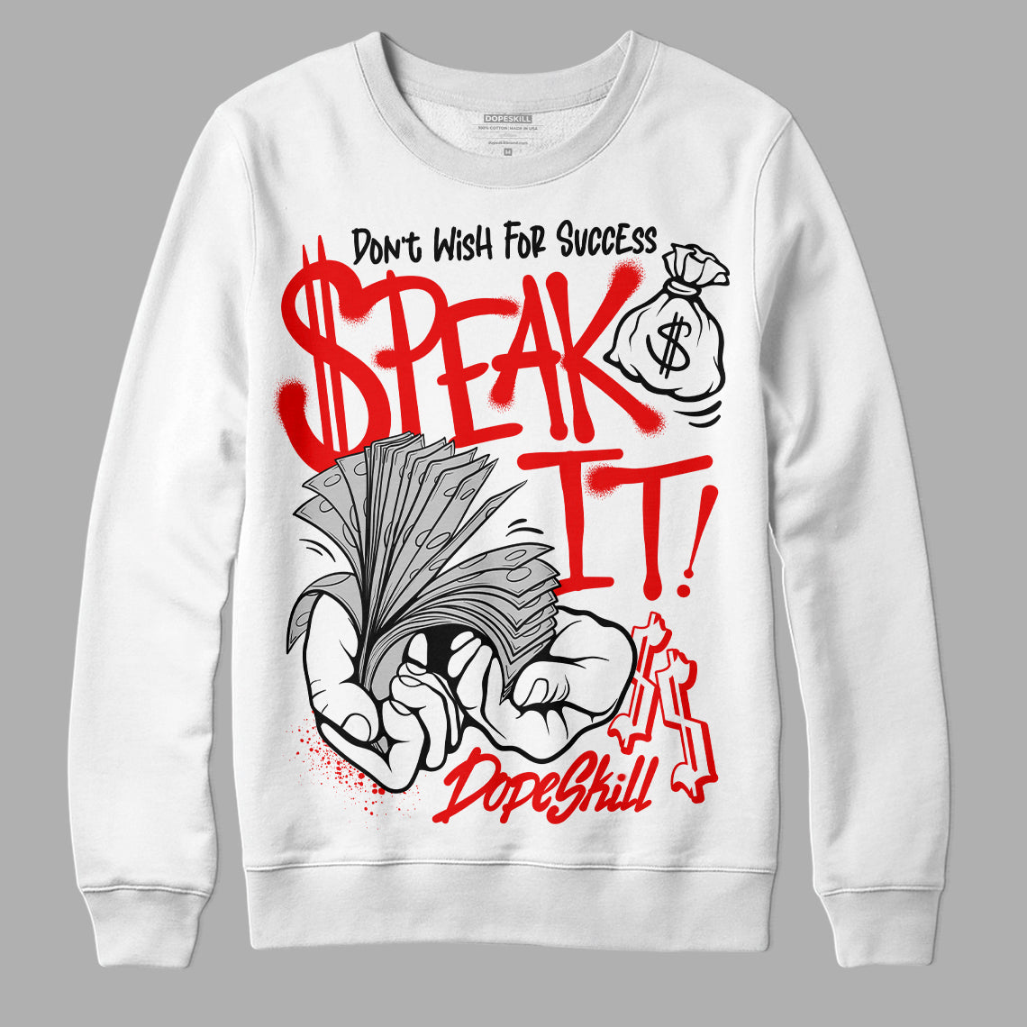 Cherry 12s superstreetwear Sweatshirt Speak It Graphic