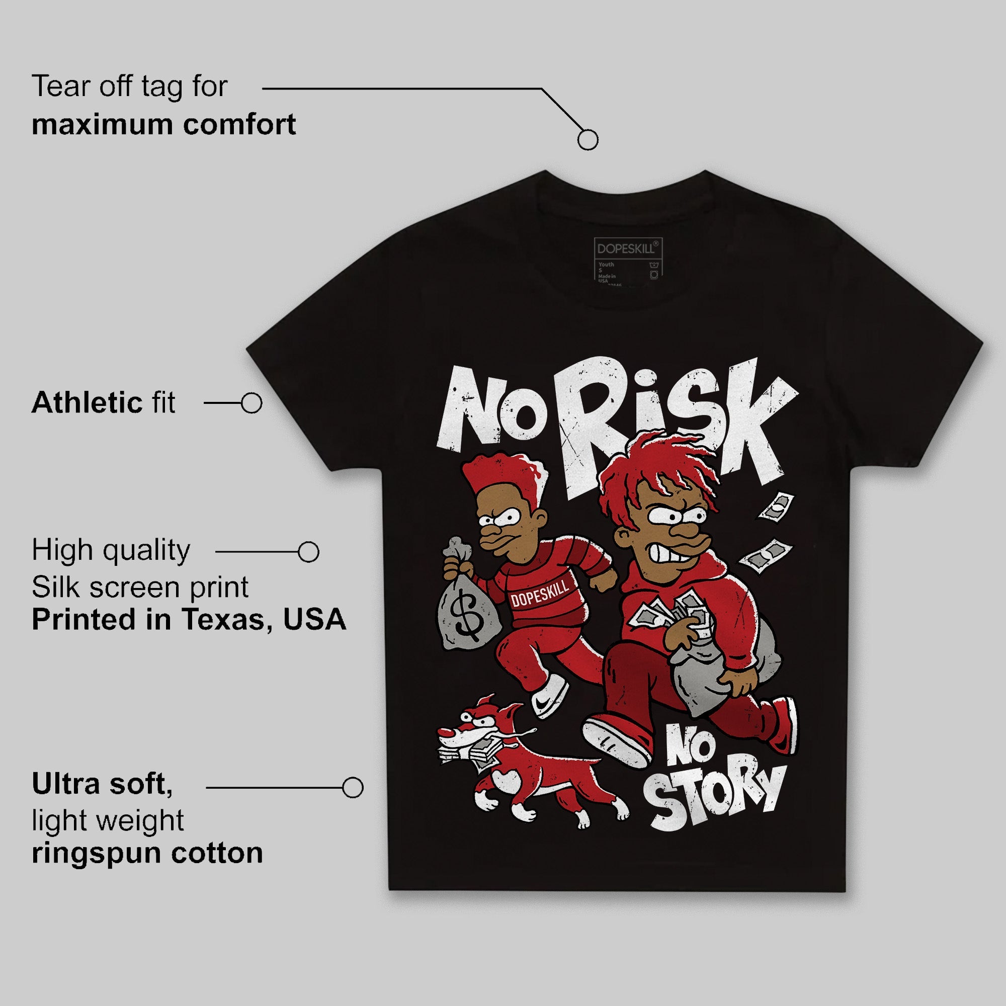 Flu Game 12s superstreetwear Toddler Kids T-shirt No Risk No Story Graphic